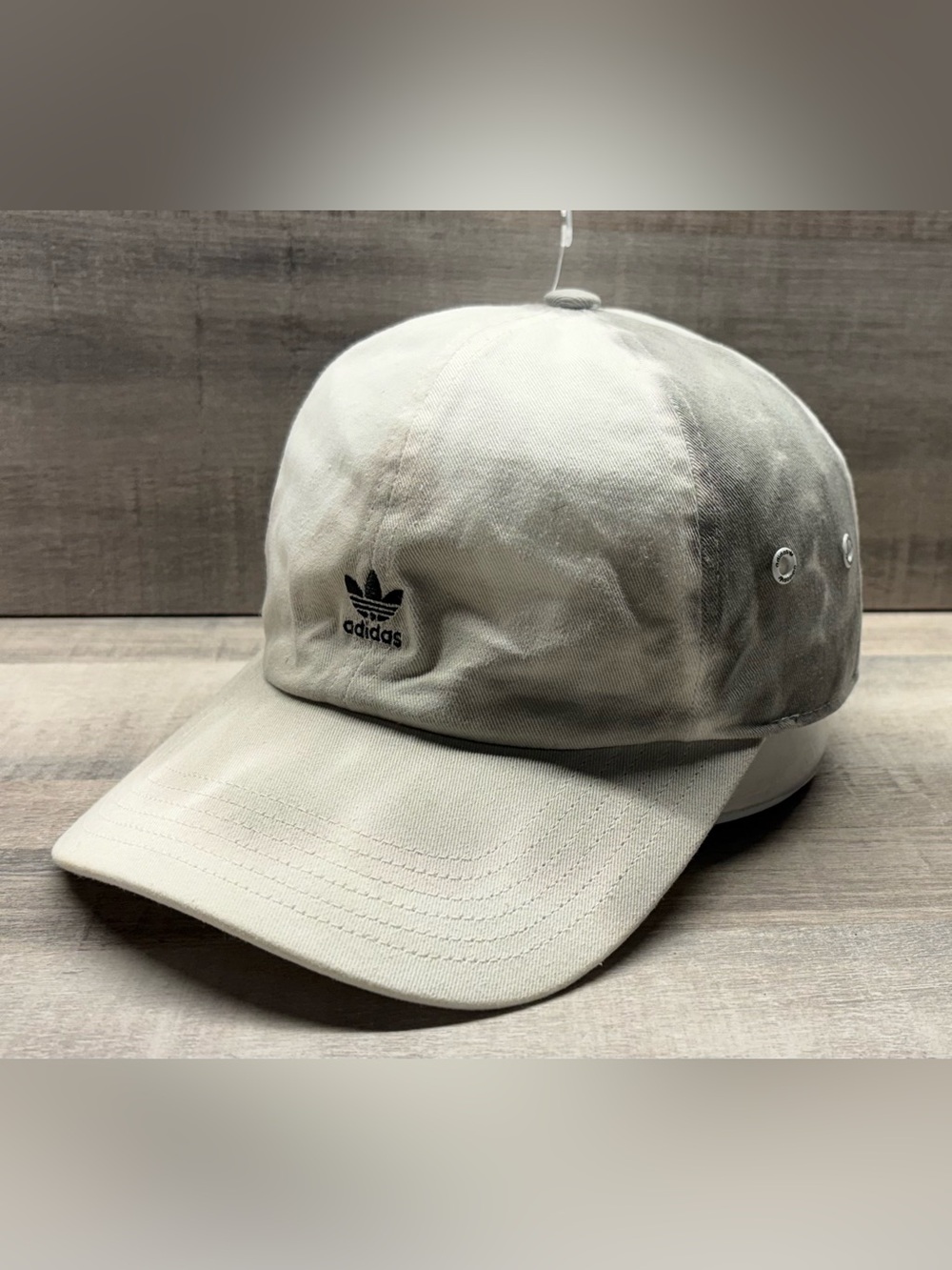 Adidas Originals Gray Tie Dye Trefoil Strapback Dad Hat Cap One Size Y2K